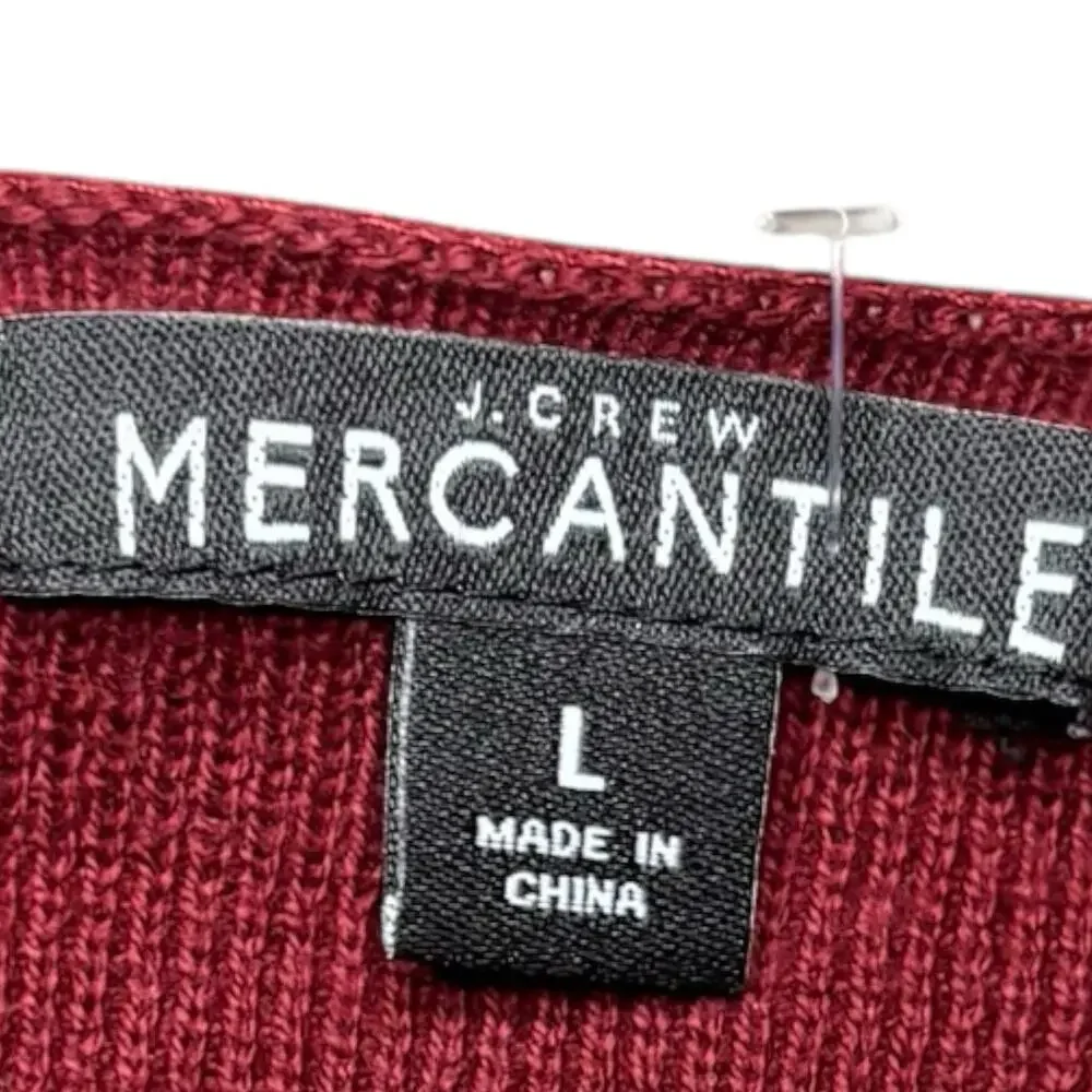 J.Crew Mercantile Cranberry Knit Blazer Cardigan Academia Oversized Sz Large